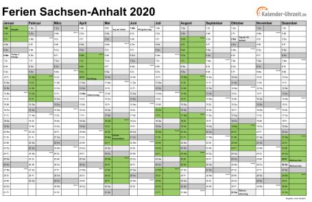 Duell zwischen cdu und afd. Ferien Sachsen-Anhalt 2020 - Ferienkalender zum Ausdrucken