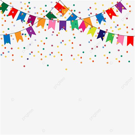 Color Confetti Vector Hd Images Colorful Flags Decoration With