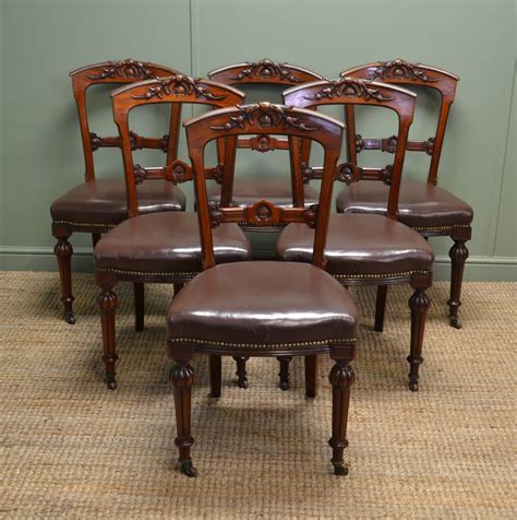 Shop wayfair for the best victorian dining chairs. Superb Quality Set of Six Victorian Antique Walnut Dining ...