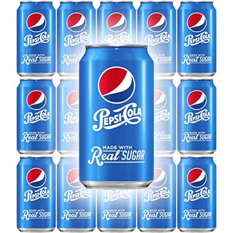 Pepsi Soda With Real Sugar 12 Fl Oz Can Pack Of 15 Total Of 180 Oz