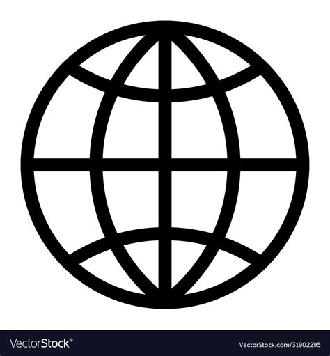 Globe Earth World Wire Frame Round Circular Round Vector Image