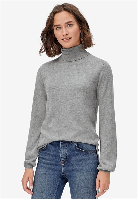 Blouson Sleeve Turtleneck Woman Within