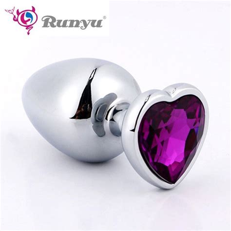 Smalllarge Anal Beads Metal Anal Plug With Crystal Jewelry Smooth