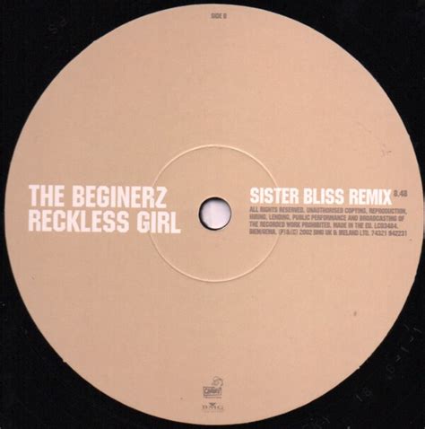 the beginerz reckless girl vinyl 12 33 ⅓ rpm vinylheaven your source for great music