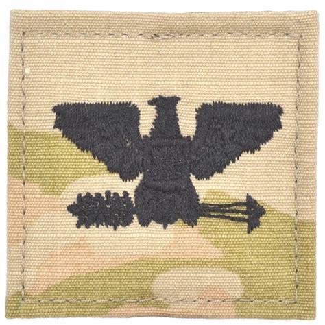 Army Rank W Hook Fastener Backing 3 Color Ocp