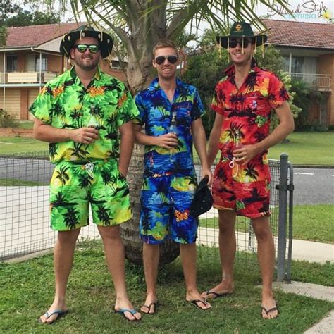 Groovy Party Kits Mens Hawaiian Shirt And Matching Shorts Be The