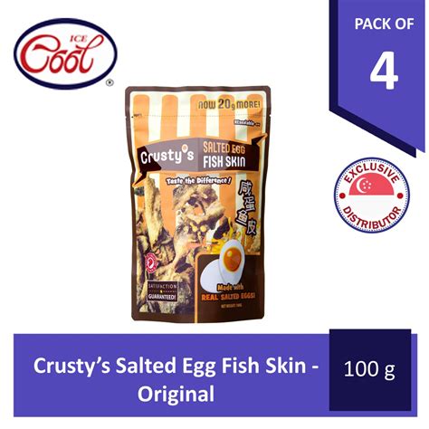 Irvins salted egg snacks are 100% made in singapore from high quality duck eggs with orange red yolks. Crusty Salted Egg Fish Skin - 4 Packs | Shopee Singapore