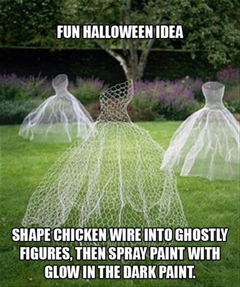 This is one of the best paints you can go for. chicken wire in the yard + glow in the dark paint ghosts ...