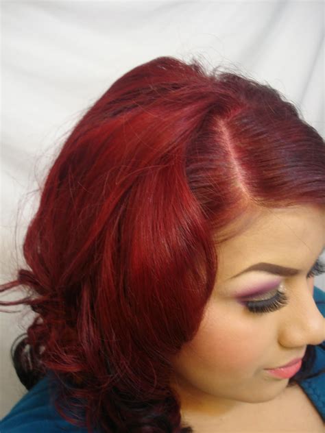 If your hair is naturally black however, and has not been previously dyed, it is possible to lighten and dye it red using a red hair dye. Coloring Your Own Hair: Dark Red Hair Colors Ideas and ...