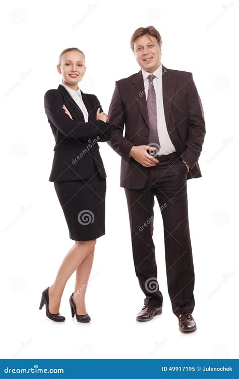 Bright Picture Of Man And Woman In Formal Clothes Stock Photo Image