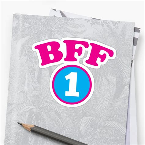 Bff 1 Best Friends Forever Number 1 With Matching 2 Stickers By