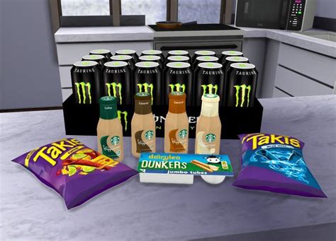 Snacks The Sims 4 Cc In 2021 Sims 4 Sims Sims 4 Cas Mods