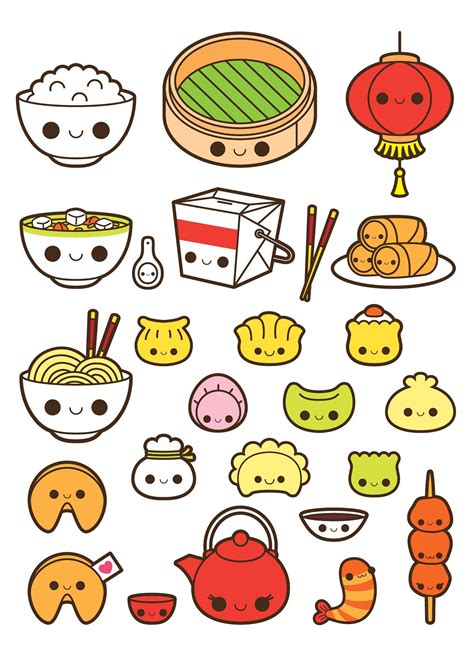 Kawaii Chinese Food Kawaii Drawings Cute Food Drawings Kawaii Doodles