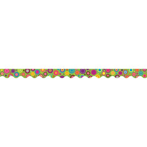 Lime Colorful Circles Scalloped Border Trim By Teacher Created Tcr5366