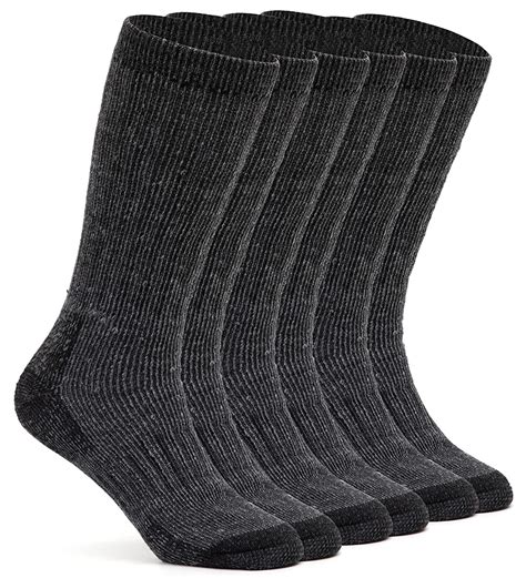 alvada 80 merino wool hiking socks thermal warm crew winter boot sock for men women 3 pairs ml