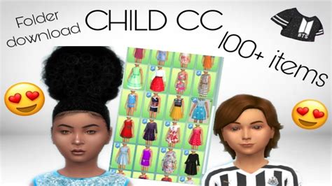 Sims 4 Huge Child Cc Haul100 Itmesfolder Download Youtube