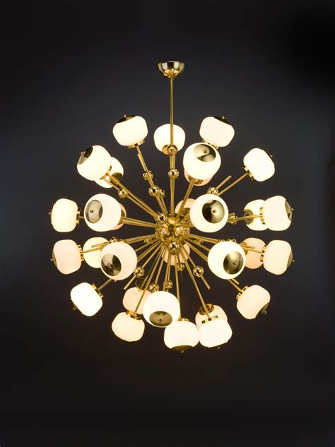 Mid Century Modern Style Sputnik Chandelier With Murano Glass Orbs Us