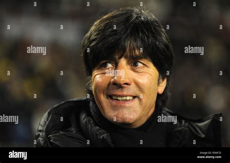 germany s head coach joachim loew smiles prior to the friendly soccer match between sweden and