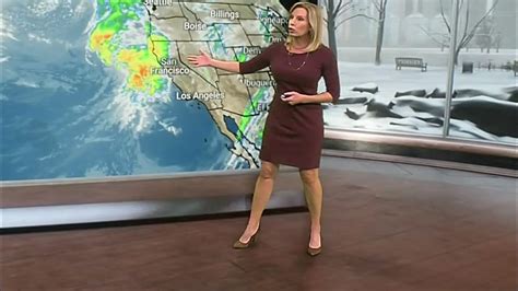 Jacqui Jeras The Weather Channel 110821 Brown Dress Profile View