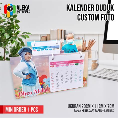 Jual Kalender Duduk Custom Foto Shopee Indonesia