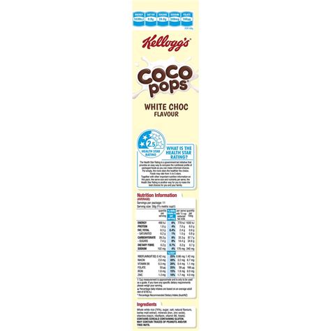 Kelloggs Coco Pops White Choc Flavour Breakfast Cereal 350g Woolworths