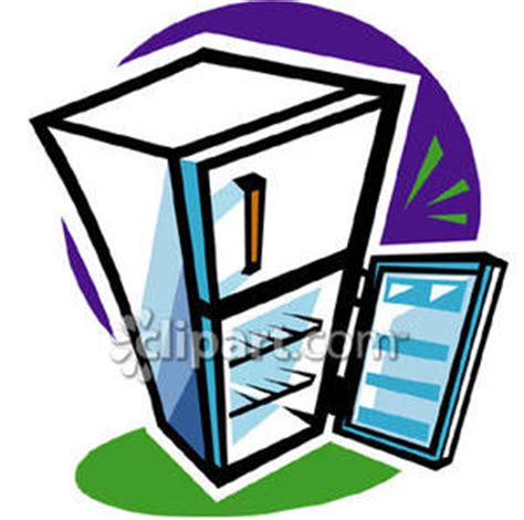 And tilting the fridge or freezer slightly backward so that the door will fall. Fridge With Door Open - Royalty Free Clipart Picture