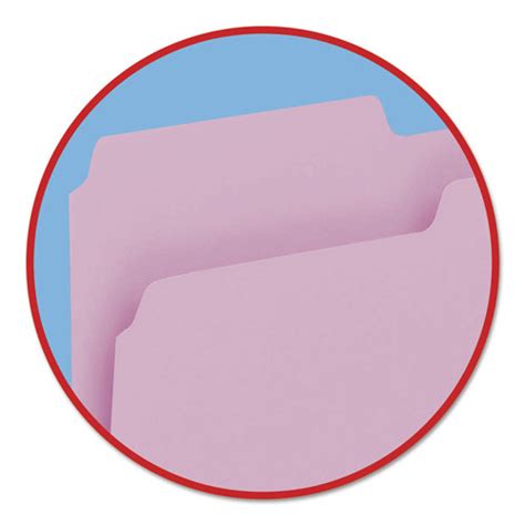 Smead Colored File Folders 13 Cut Tabs Letter Size Lavender 100