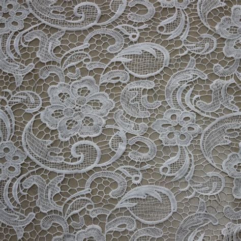Free Shipping 120cm Wide White Water Soluble Lace Fabric Flower