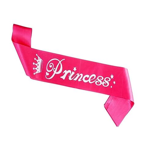 Shopperskart Pink Princes Printed Sashes For Party Decorations In Theme Happy Happy Birthday For