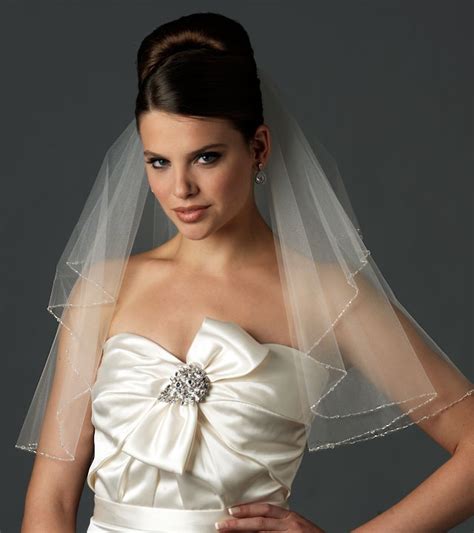 Swarovski Crystal Edge Veil Beaded Wedding Veils Wedding Bridal