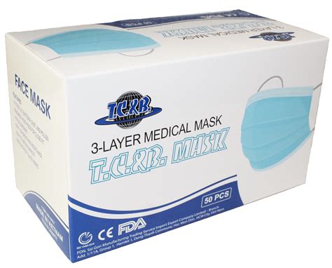 3 Ply Disposable Medical Face Masks 50box Phelps Ppe