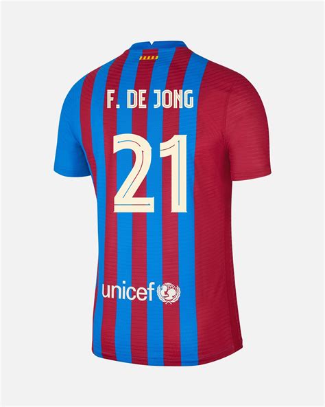 Camiseta 1ª Fc Barcelona 20212022 Match F De Jong