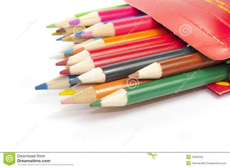 Colored Pencil In Box Stock Photo Image Of Bunch Crayon 18300292