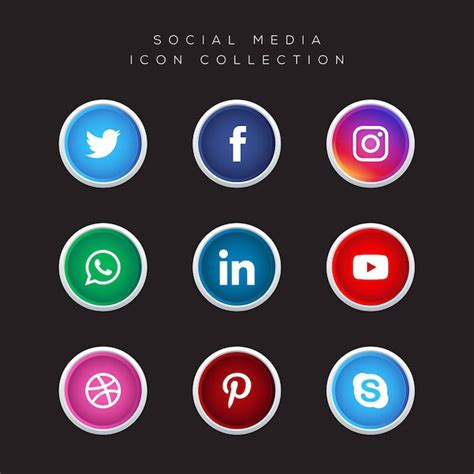 Premium Vector Social Media Icons Vector Collection