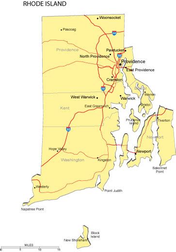 Rhode Island Map Free Printable Maps