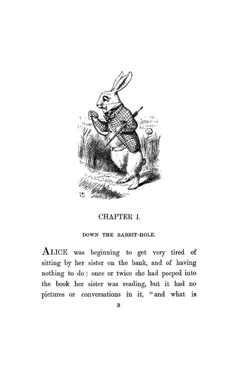 Down The Rabbit Hole Chapter I Alices Adventures In Wonderland