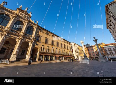Square Of Vicenza Called Piazza Dei Signori Church Of San Vincenzo