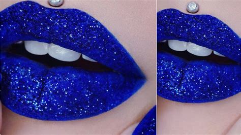 Glitter Blue Lips Tutorial Elysgorgcreation Youtube