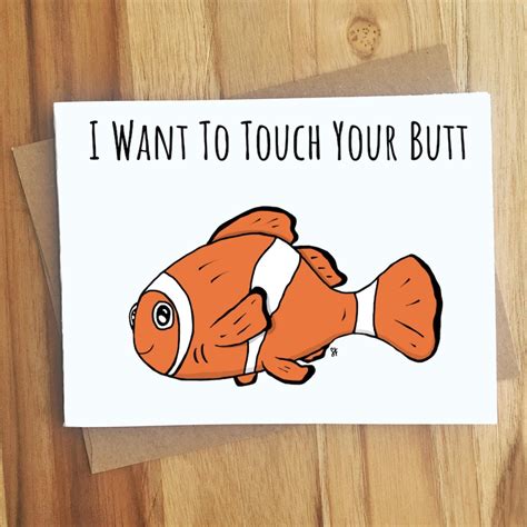 I Want To Touch Your Butt Greeting Card Innuendo Dirty Play Etsy