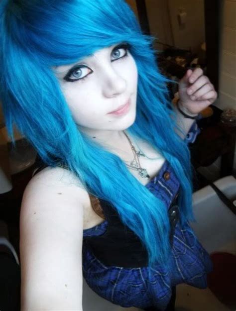 more blue hair emo girl hairstyles hair styles emo scene hair