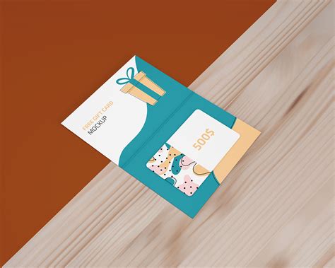 Download Free Single Fold Gift Card Mockup PSD Set - Good Mockups