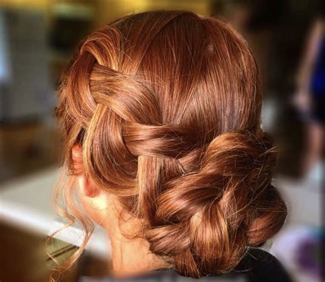 Gorgeous Overly Large Dutch Braid With A Chignon At The Nape