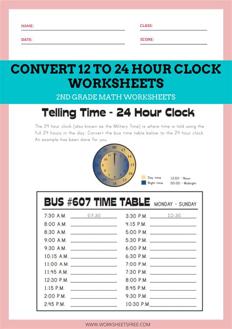 About this world clock / converter. Convert-12-to-24-Hour-Clock-Worksheets | Worksheets Free