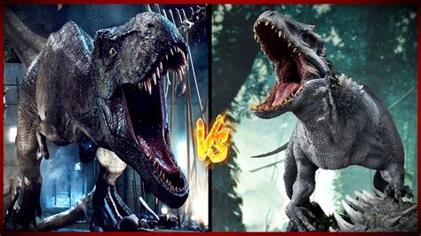T Rex Vs Indominus Rex Fight I Jurassıc World Evolution Youtube