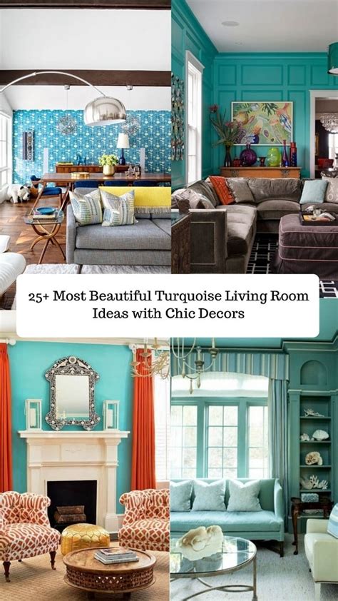 25 Most Beautiful Turquoise Living Room Ideas With Chic Decors