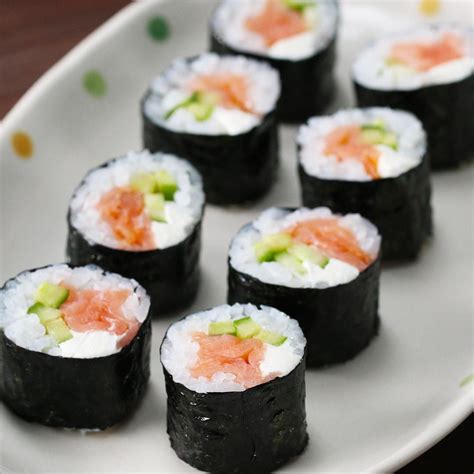 Here S What You Need Sushi Rice Seasoned Rice Vinegar Sushi Grade Nori Smoked Salmon Cream
