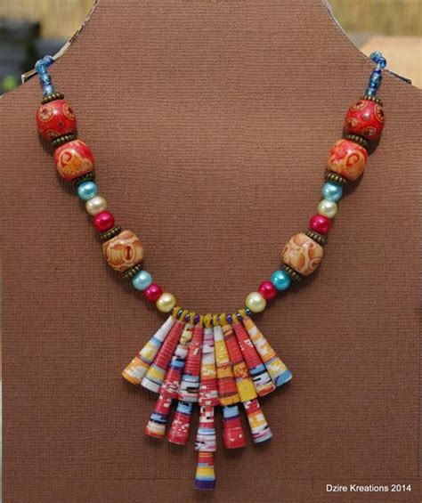 Sunshine Paper Beads Jewelry Paper Bead Necklace Etsy Paper Beads