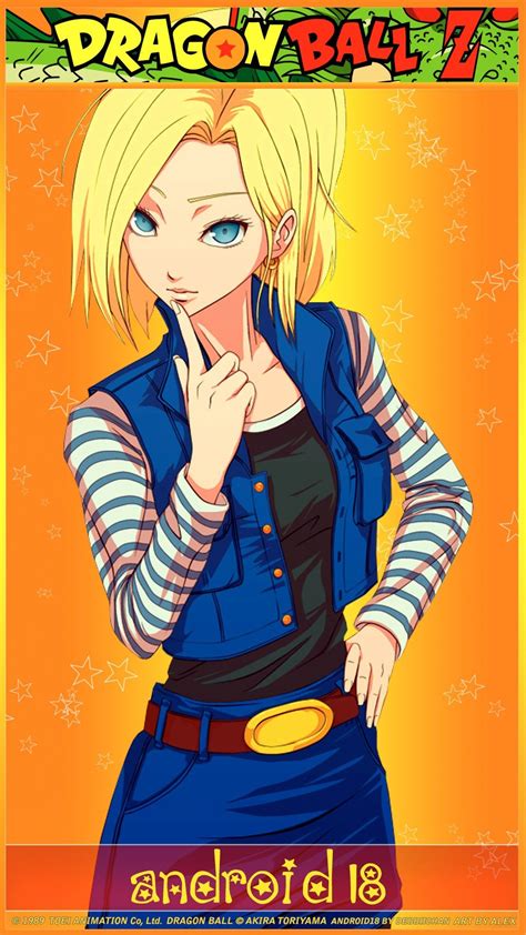Dragon Ball Z Android 18 Anime Iphone Wallpapers Dragonball Wallpaper