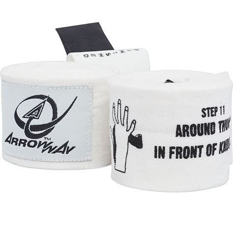 Arrowway Instructional Hand Wraps For Boxing And Mma White 1111awhwwt