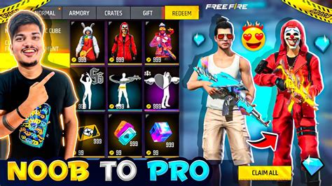 Free Fire I Got New Characters Rare Bundles And New Emotes😍 Noob To